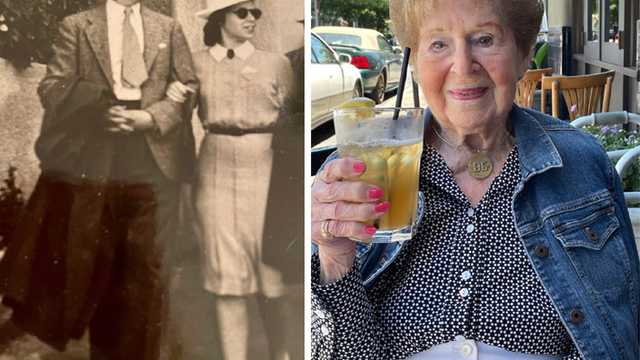 Images of Parks Conservancy member Dorothy Gardner in 1937 and in 2021.