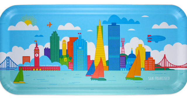 San Francisco skyline tray.