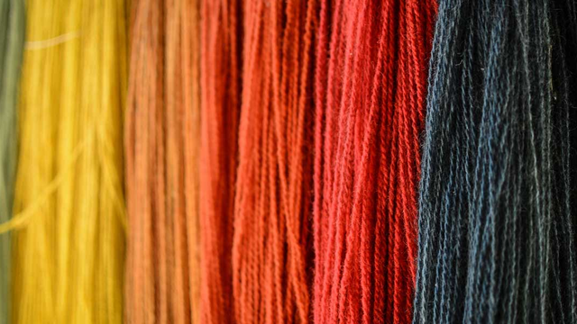 Colorful dyed fabric.