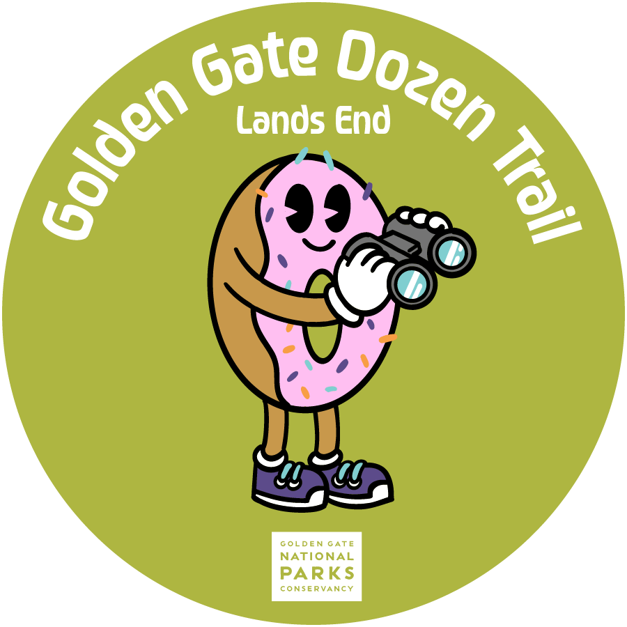 Illustrated mascot highlights the Lands End portion of the Golden Gate Dozen.