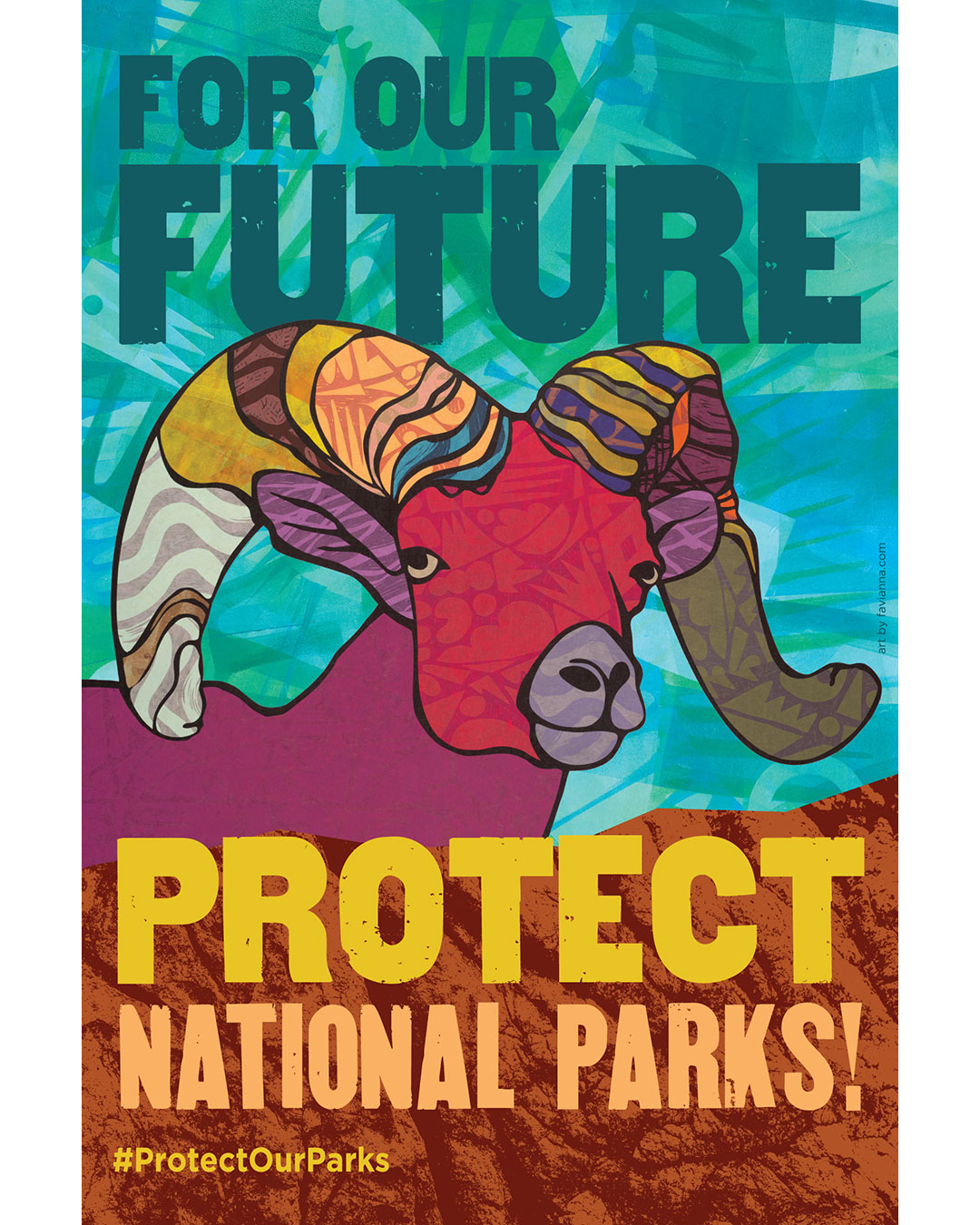 For our Future artwork by Favianna Rodriguez