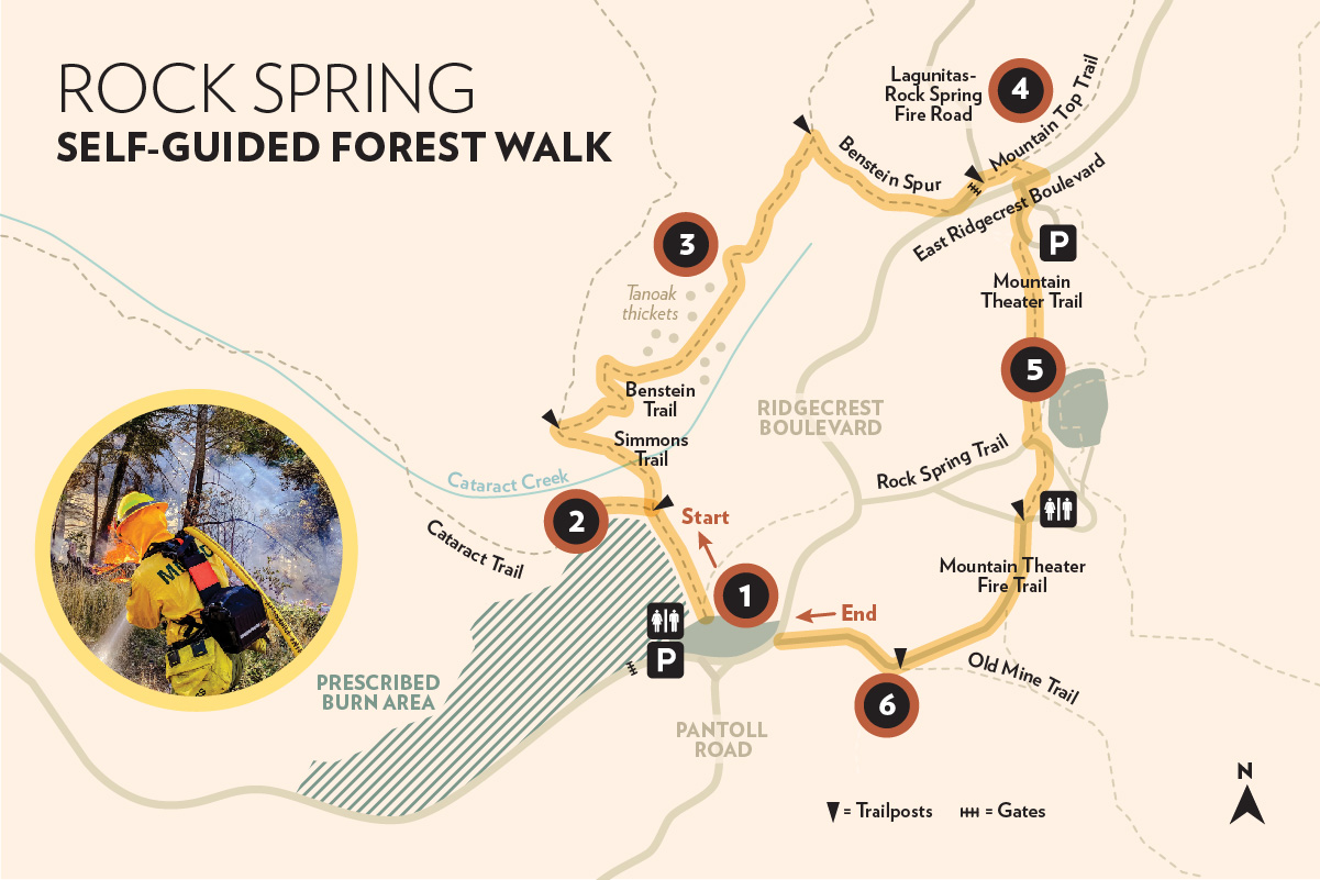 Map of Rock Spring with six pin-drops