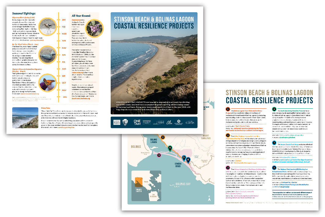 Stinson Beach & Bolinas Lagoon Coastal Resilience Projects Factsheet Factsheet with map in pdf format