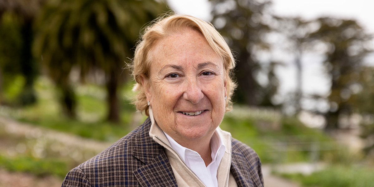 Parks Conservancy board member Susan Lowenberg at Fort Mason