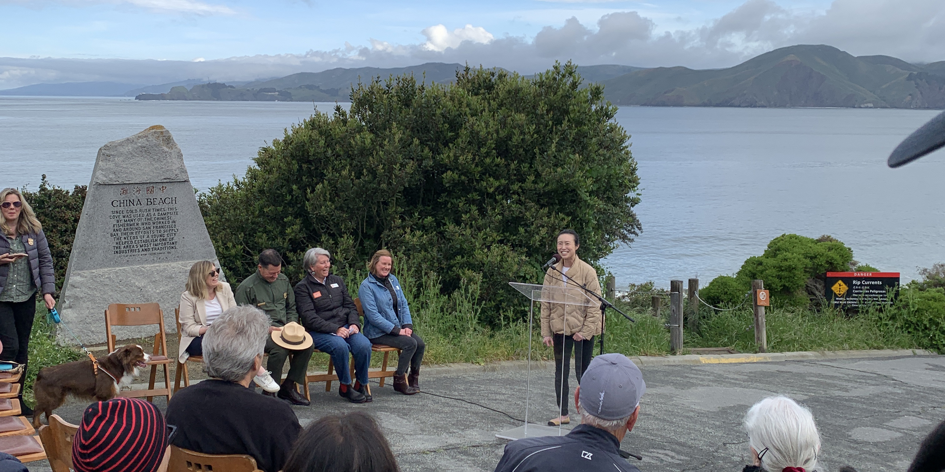 San Francisco District 1 Supervisor Connie Chan speaks at the China Beach project kick-off on May 4, 2023