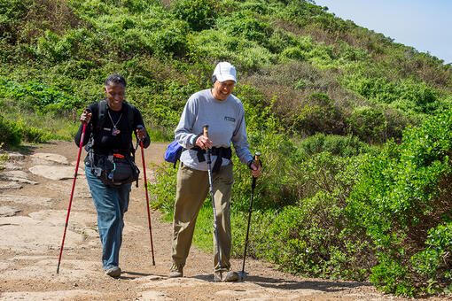 Hikers near Muir Beach