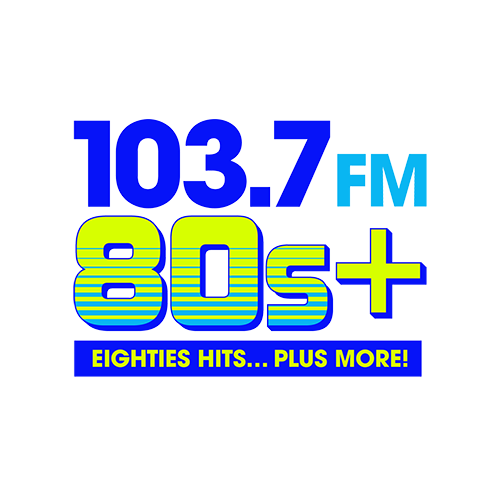 103.7fm 80s plus radio logo