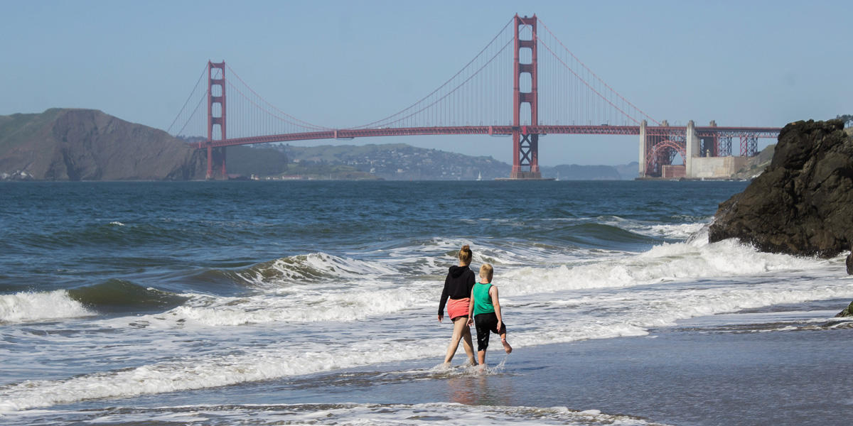 Kids enjoying China Beach