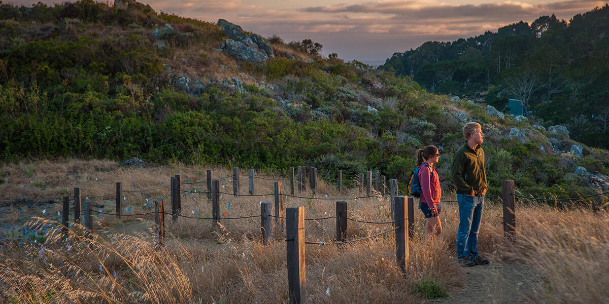 Hikers enjoy views from the Dias Ridge Trail