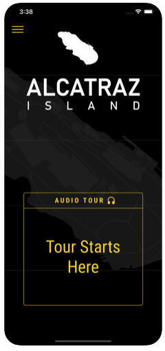 Screenshot of the new 'Alcatraz Experience' audio tour.