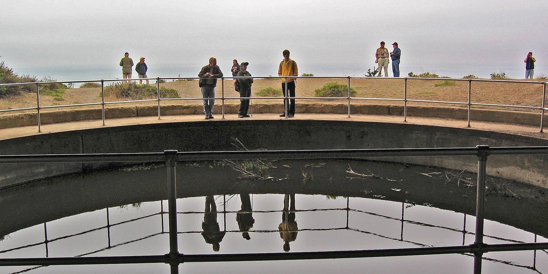 Battery Townsley "pond" in a former gun emplacement