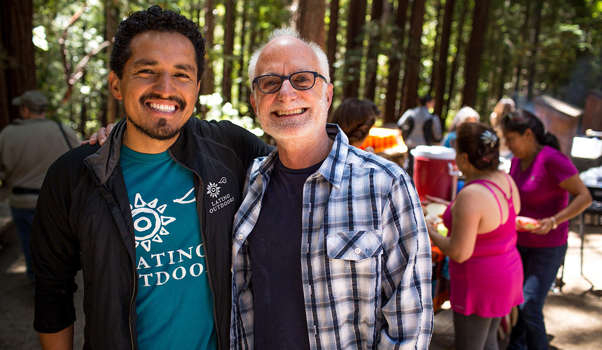 Greg Moore with José González, founder and former director of Latino Outdoors. 