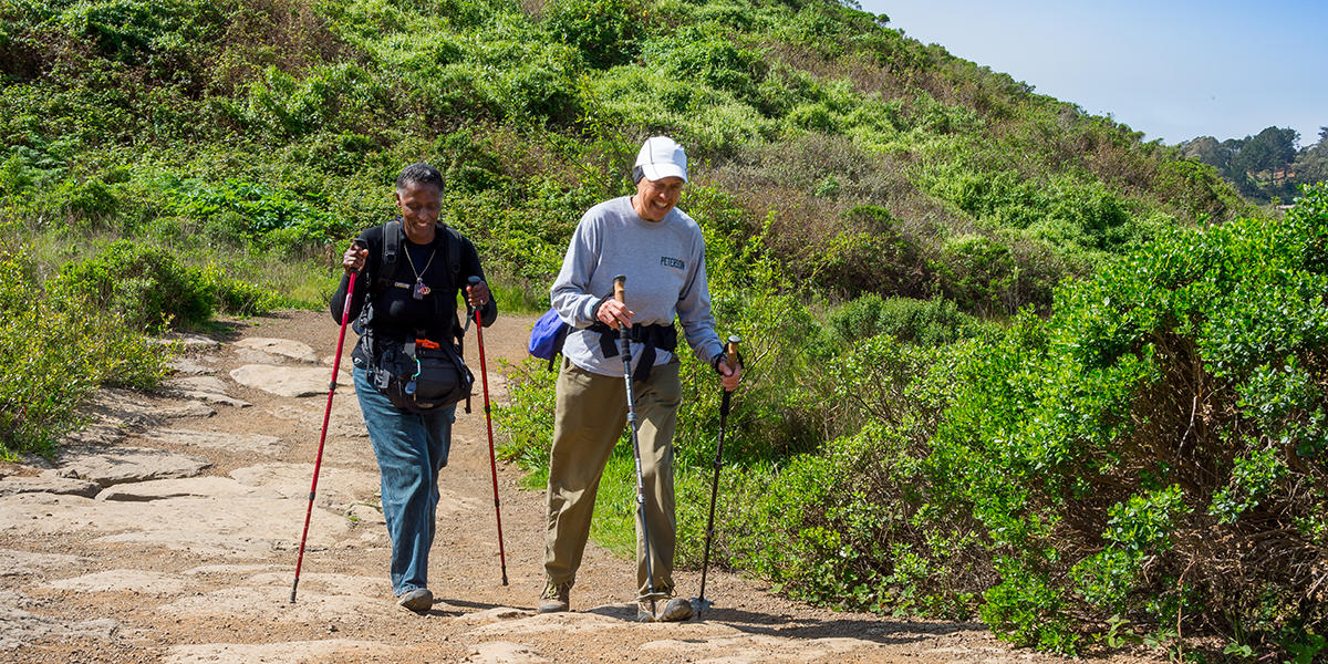 Hikers near Muir Beach