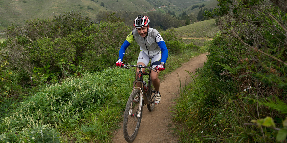 Cycling along the trails