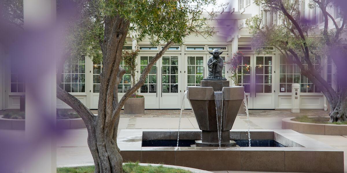 Yoda statue in the Presidio of San Francisco.