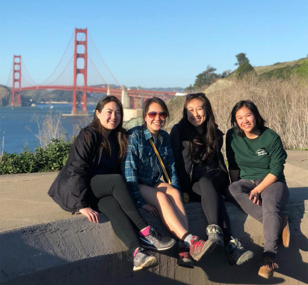 Mary Lee writes: 'With my sisters at Battery Crosby.'