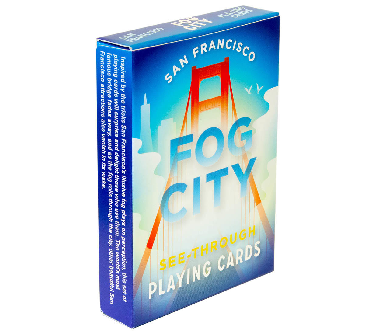 San Francisco 'Fog City' see-through playing cards.