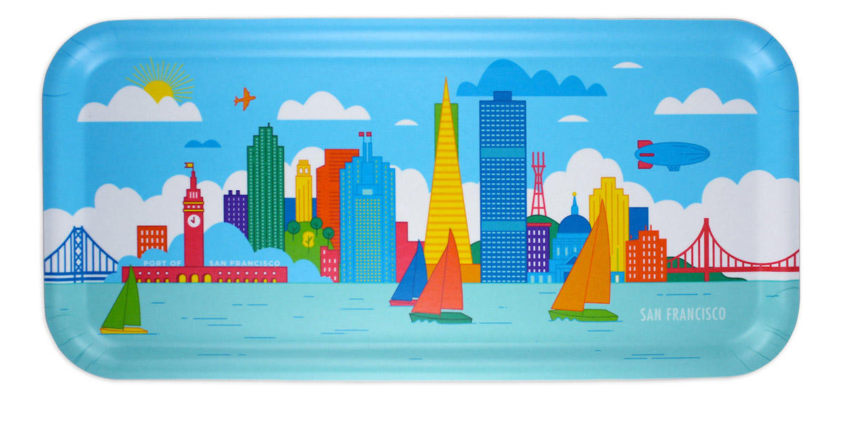 San Francisco skyline tray.