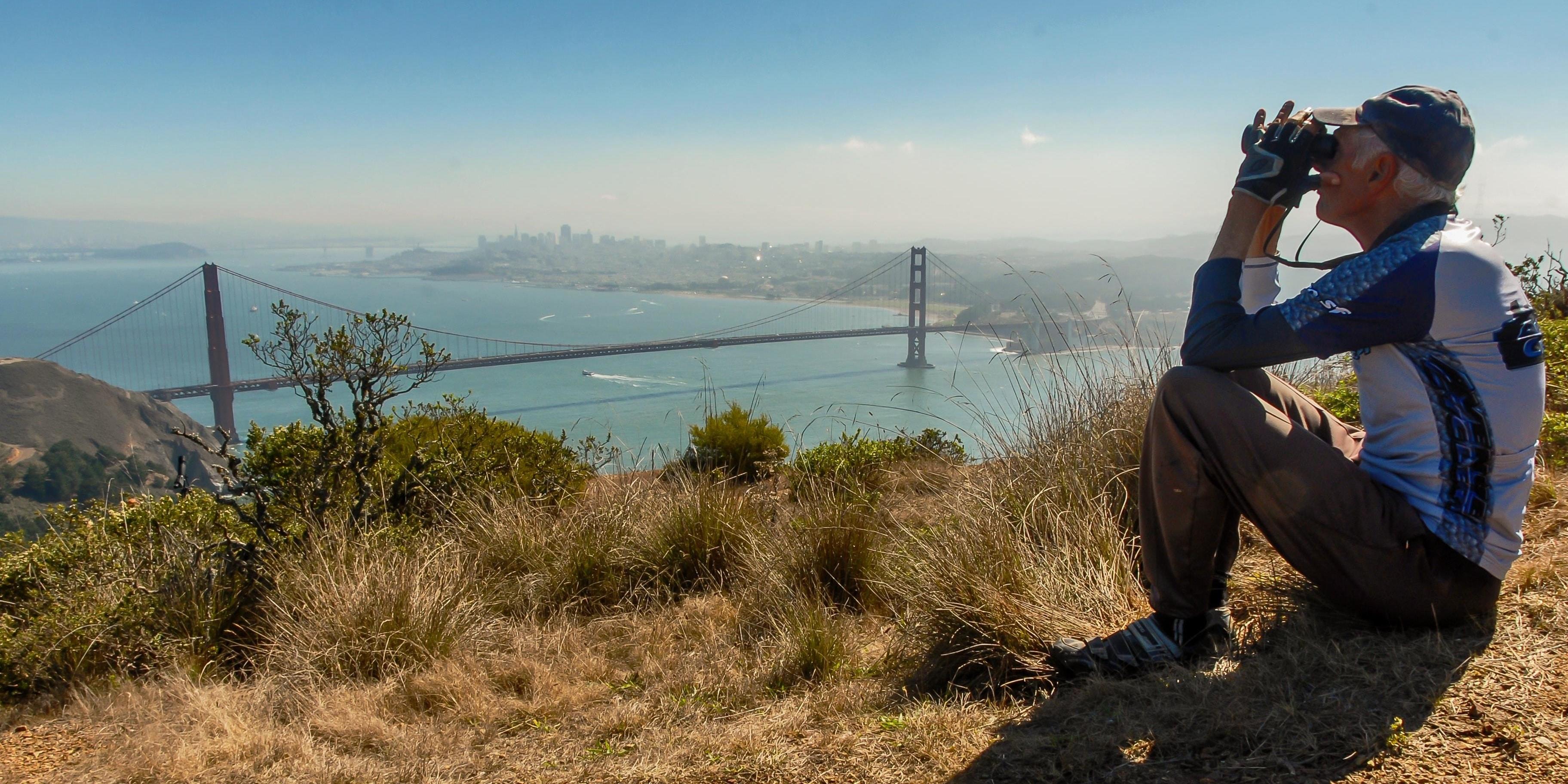 Spectacular views of Golden Gate from the Marin Headlands