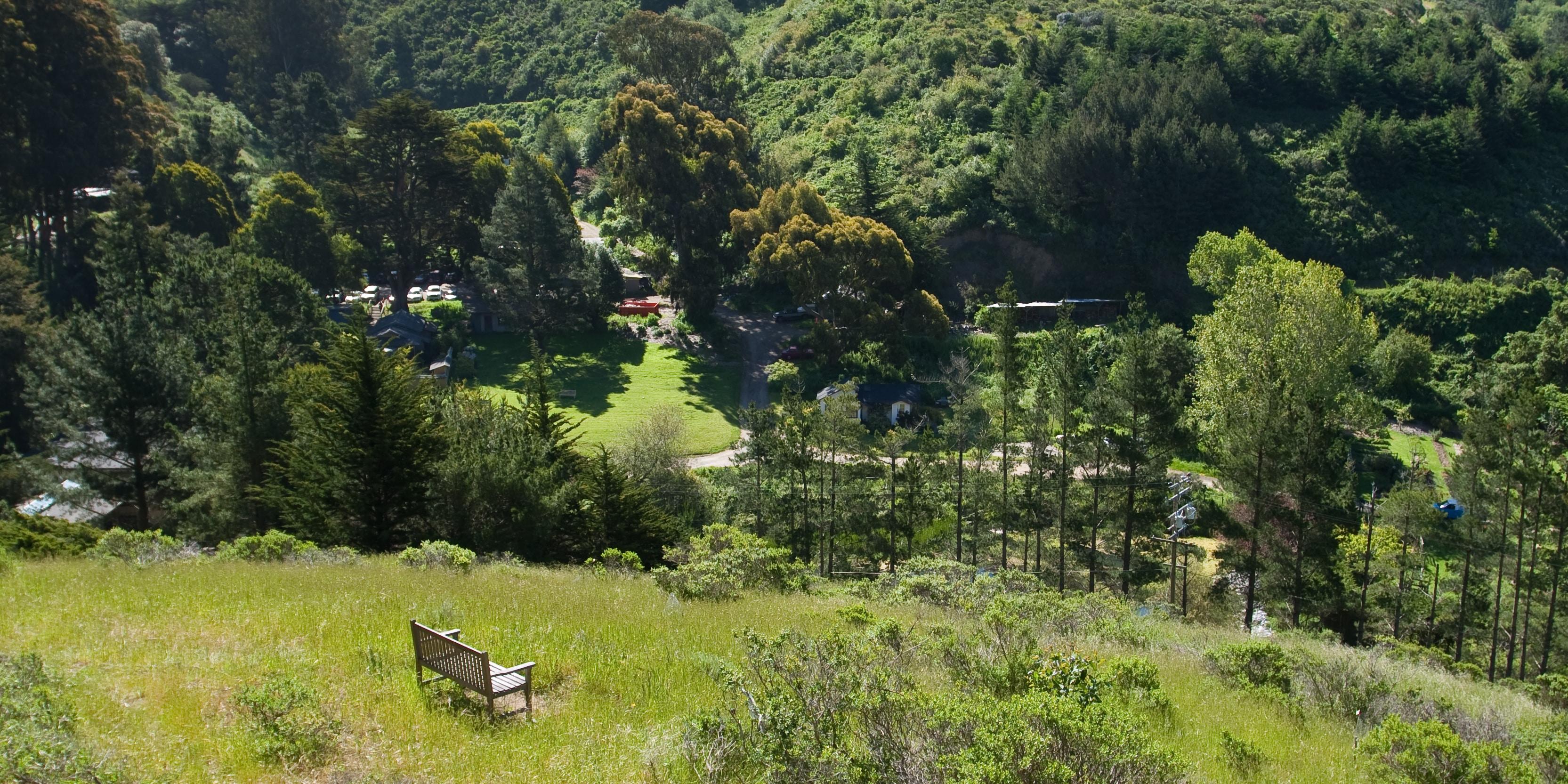 View over Green Gulch Farm Zen Center