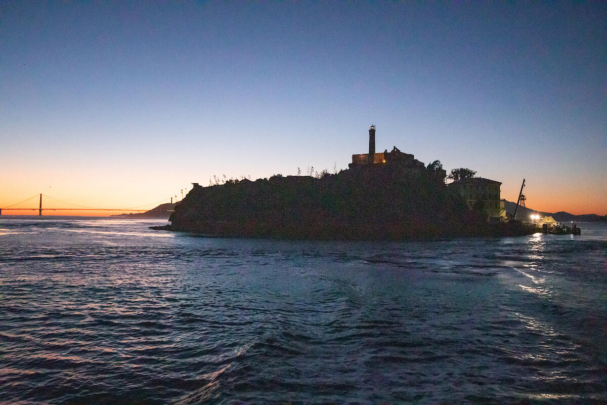 Alcatraz Island at Sunset