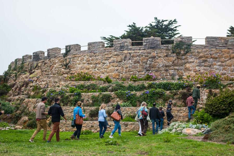 Group of hikers being guided by a Park Ranger