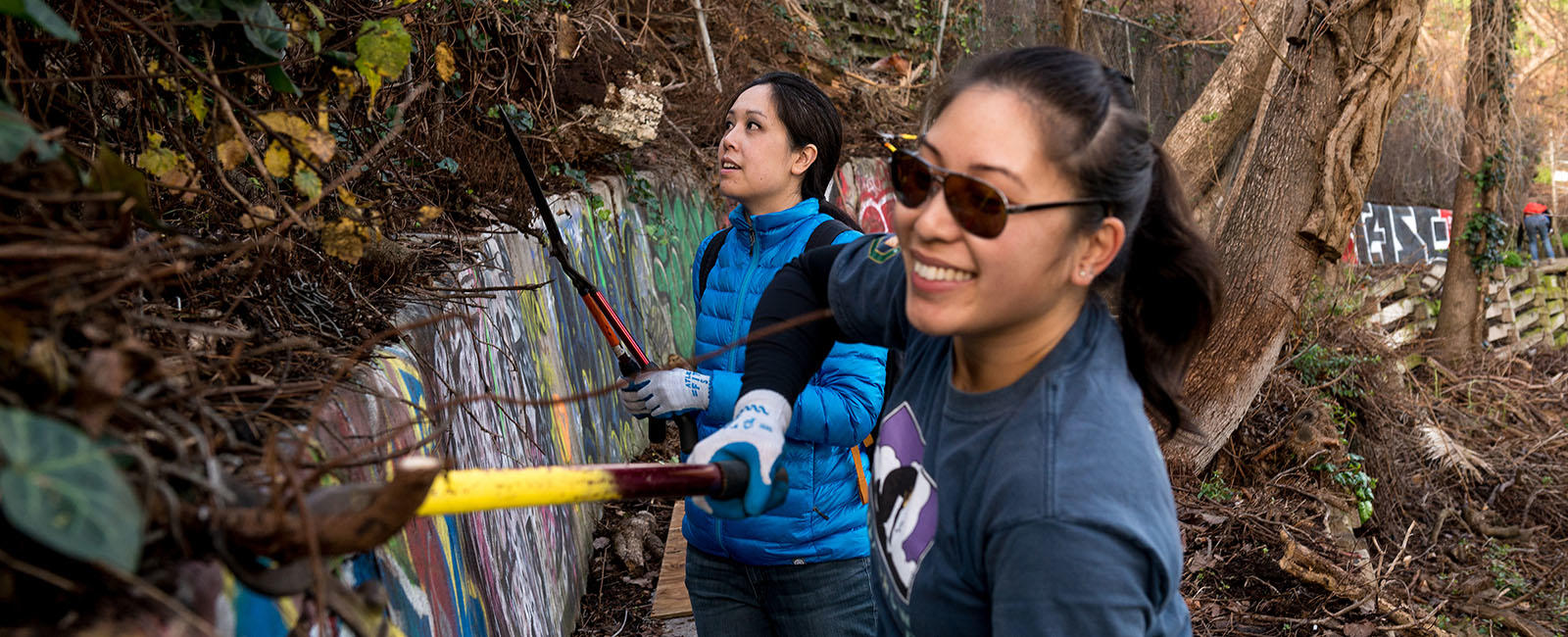 Volunteers Working in Black Point Historic Gardens