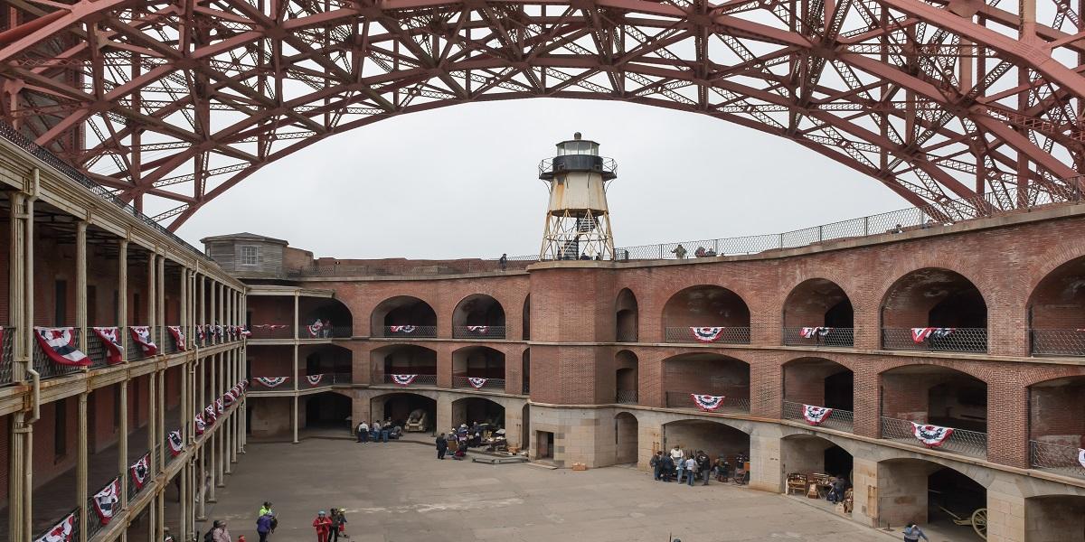 Fort Point Interior Image of the interior of Fort Point with the lighthouse