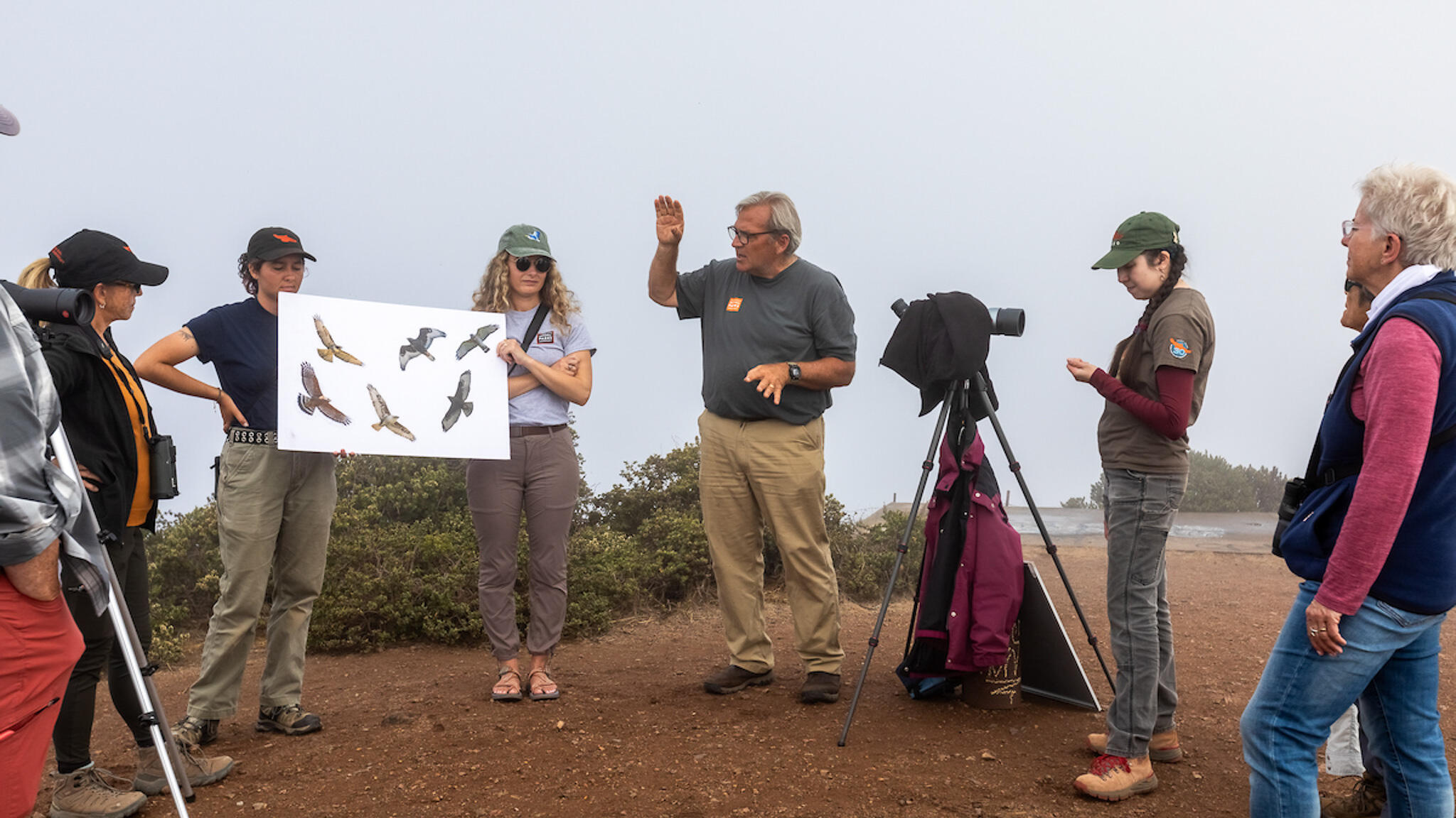 Allen Fish giving presentation on Hawk Hill