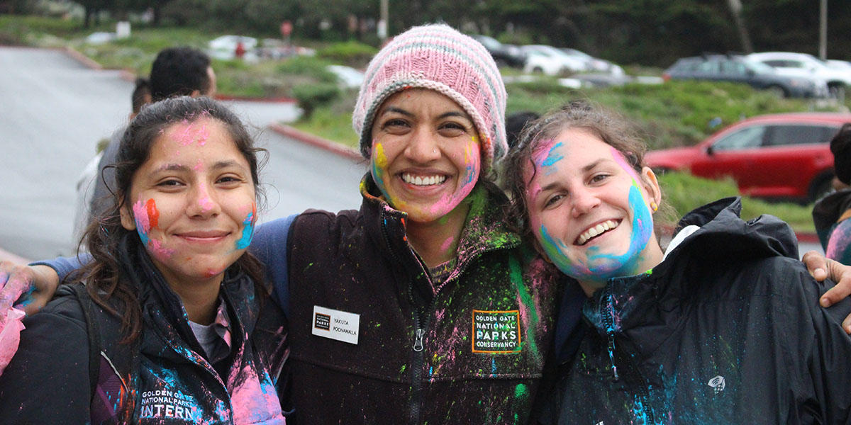 volunteer; Lands End; Holi 