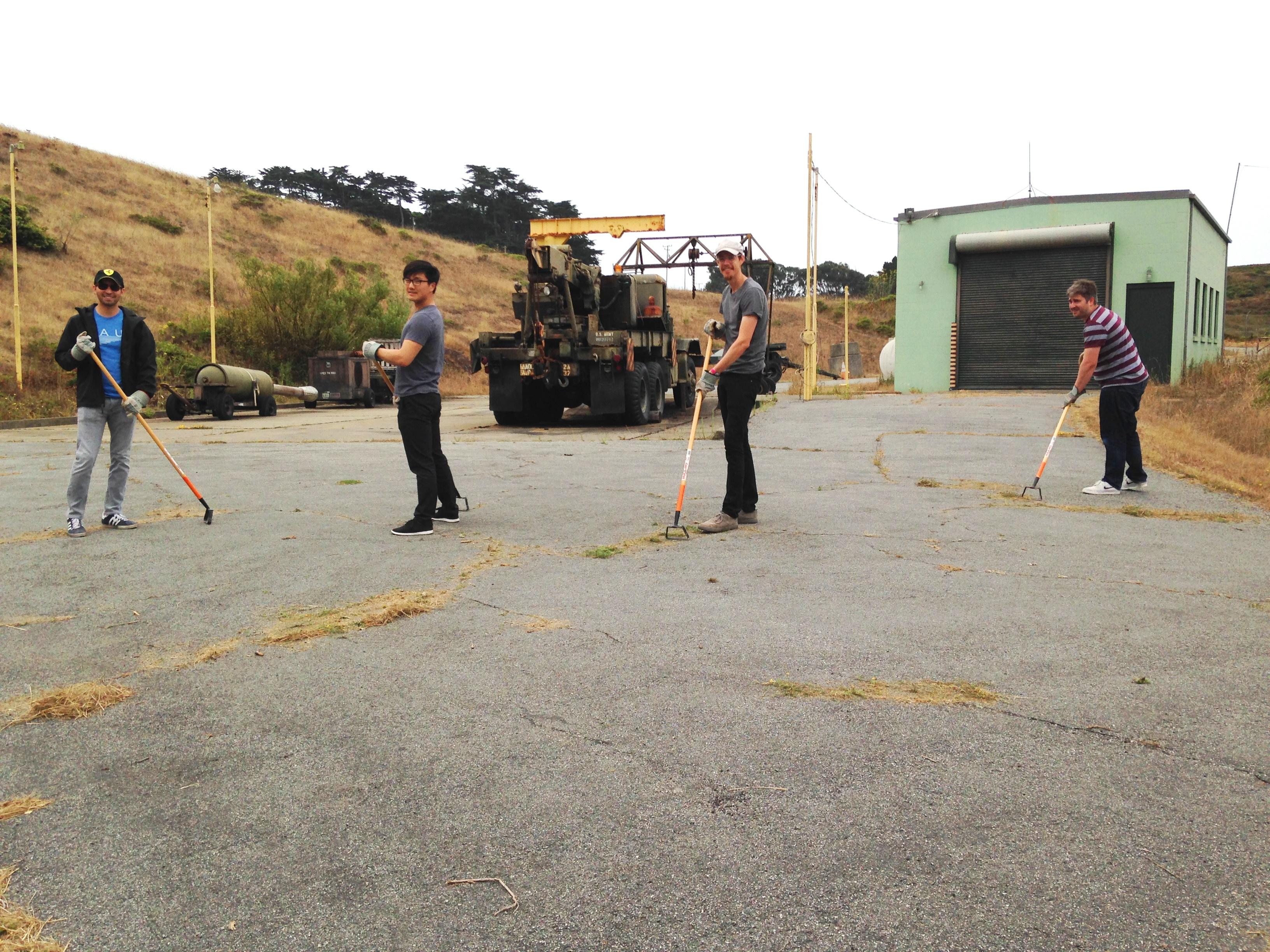 Volunteers at Nike Missile Site.