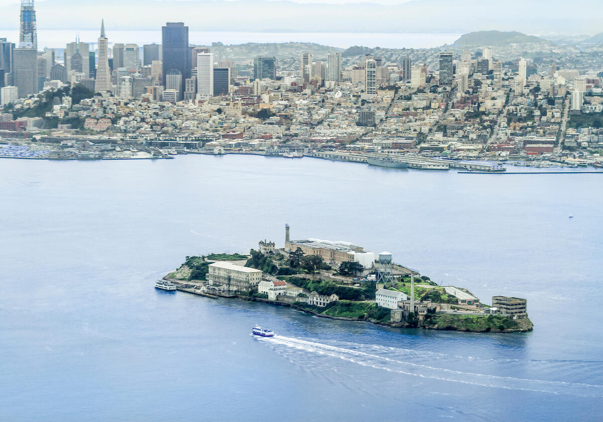 Aerial View of Alcatraz