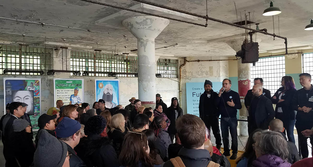 Future IDs project collaborators at the 'Day of Public Programs' at Alcatraz on Feb. 16, 2019.