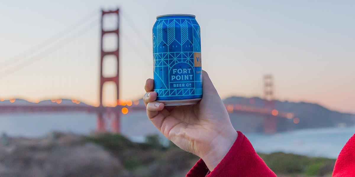 Golden Gate Bridge with Fort Point Beer from Trail Mixer
