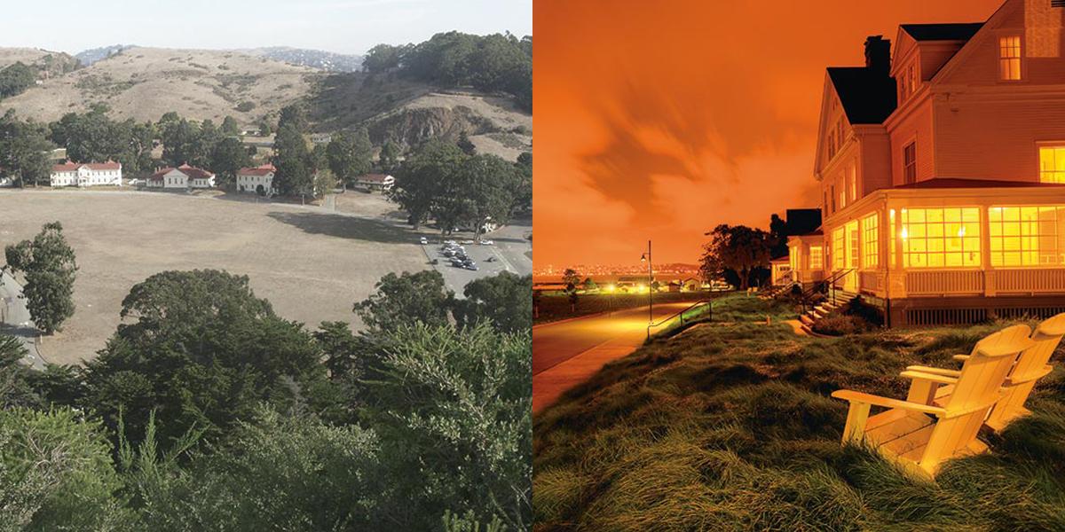 Fort Baker before and after