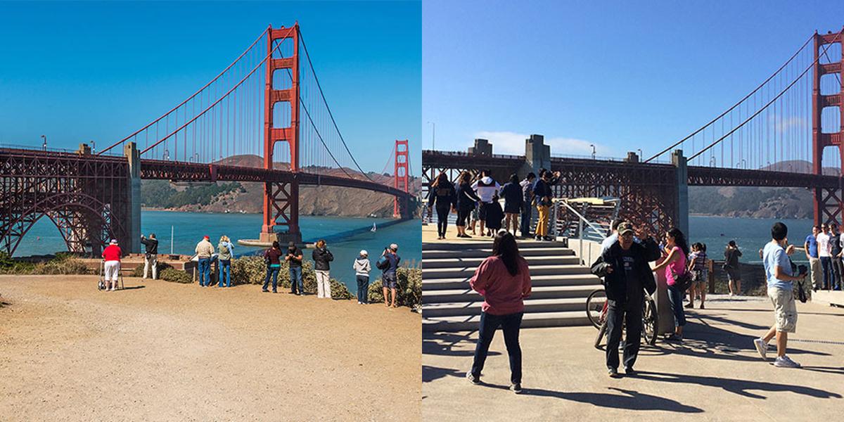 Fort Point Overlook before and after