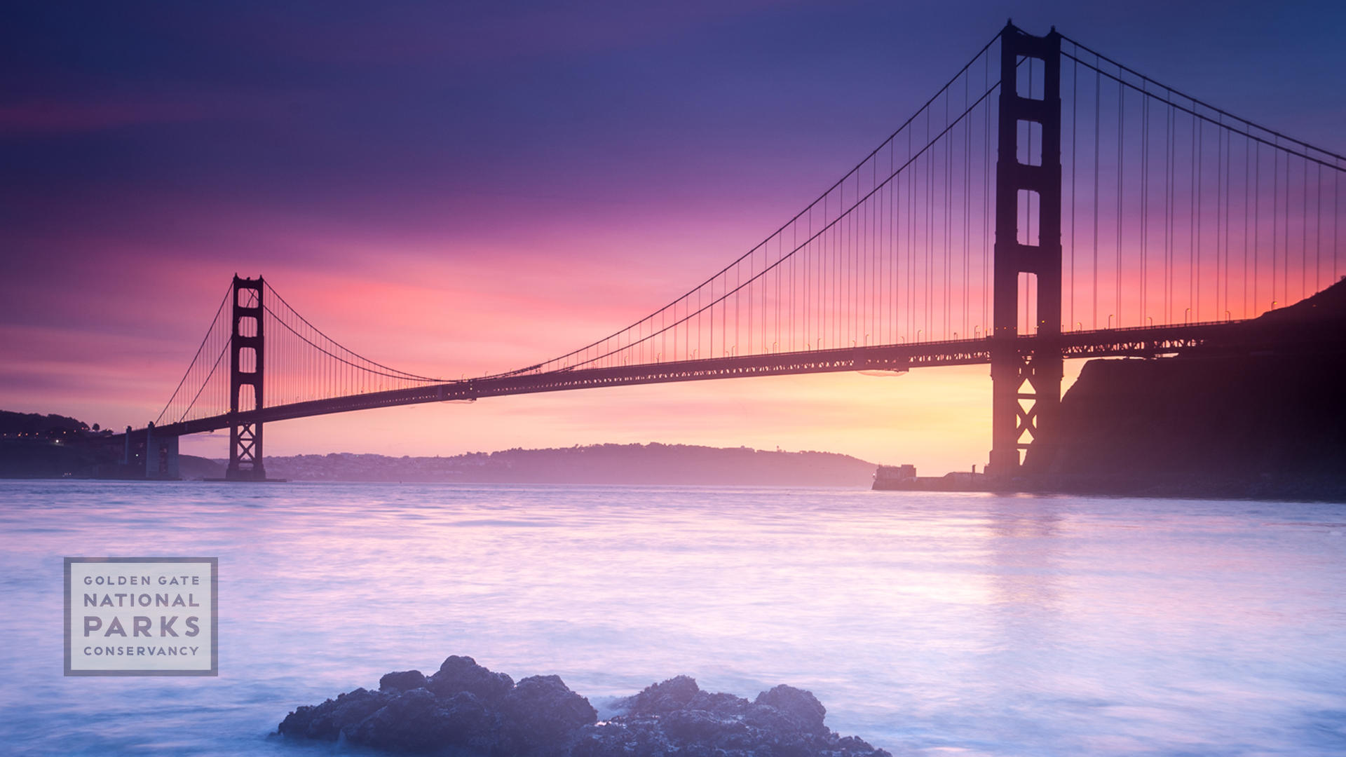 Golden Gate Bridge during a sunset