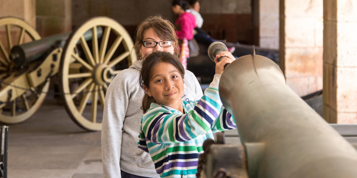 Youth at the Fort Point Cannon