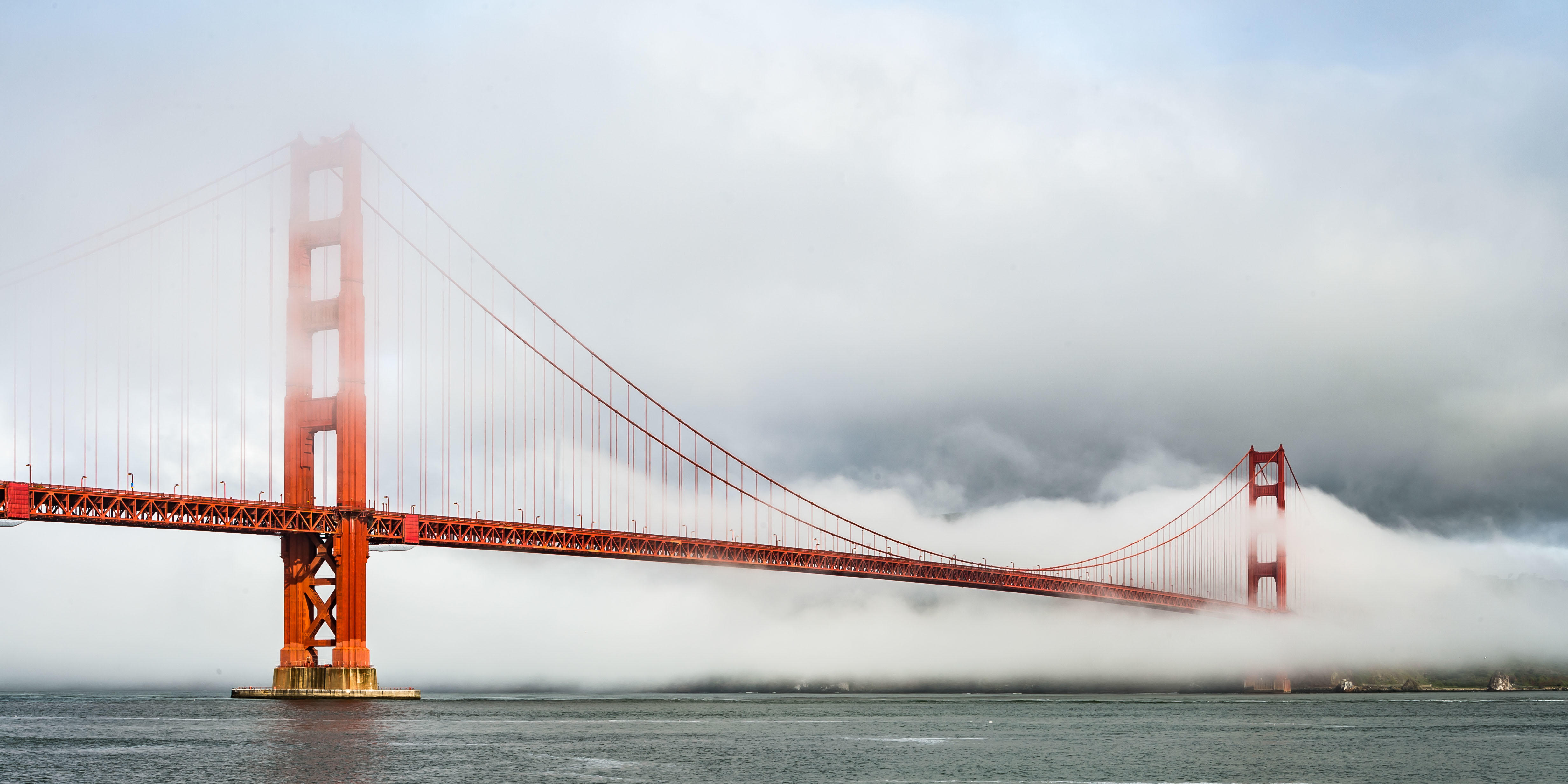 Golden Gate Bridge and fog