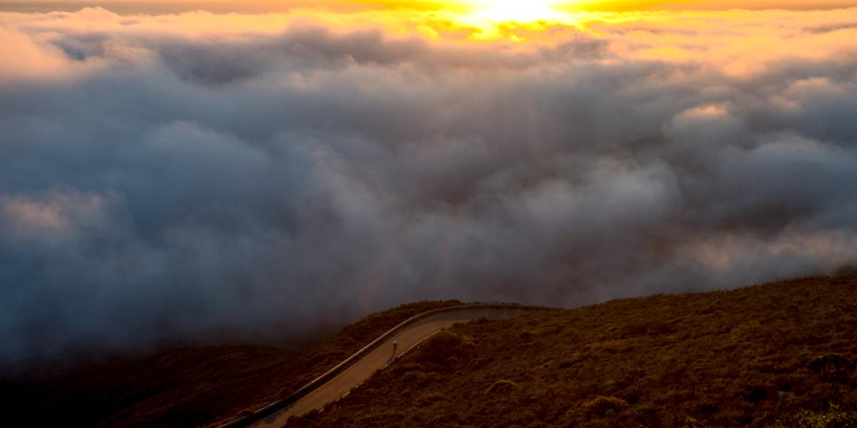 Clouds atop Mt. Tam