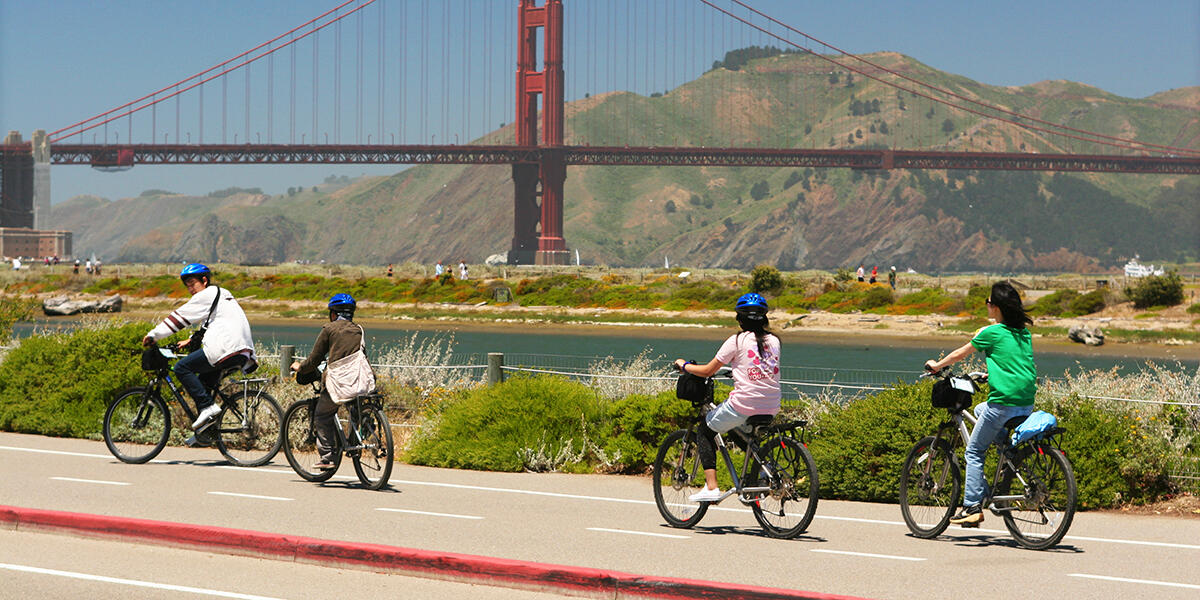 Biking at Crissy Field