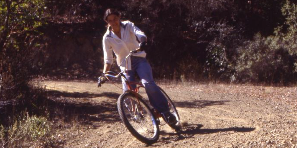 Donna Degan showing good form on Repack’s Switchback #1, October 1977.