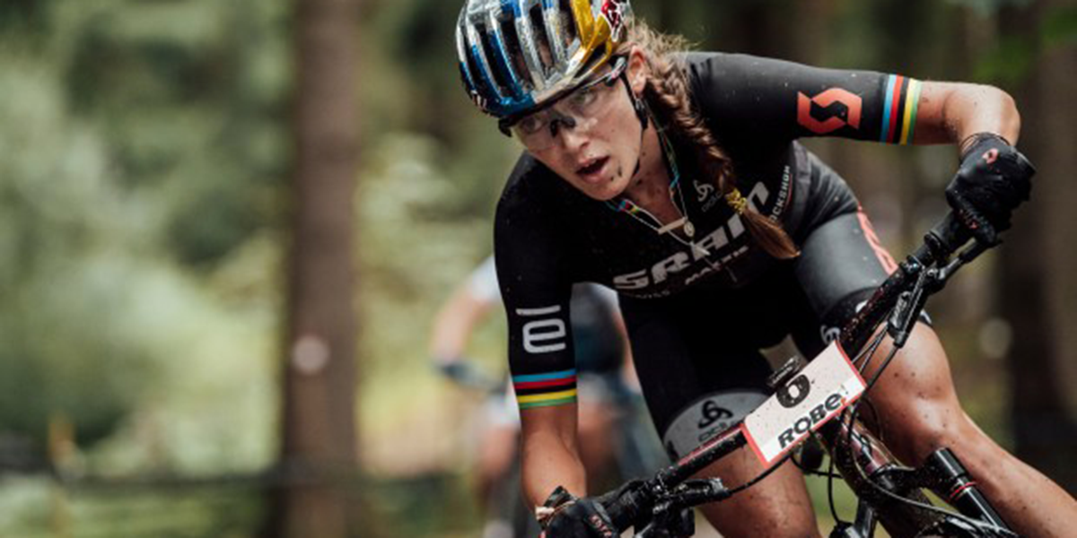 Olympian Kate Courtney who grew up biking on Mt. Tam