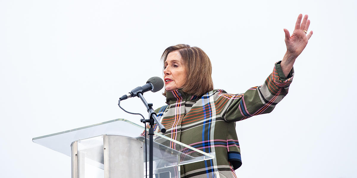 Speaker Nancy Pelosi at the Presidio