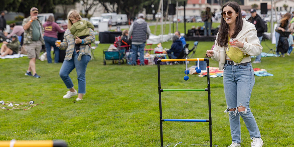Lawn games at Parks4All: Brewfest on Saturday, July 29th, 2023 in the Presidio of San Francisco. 
