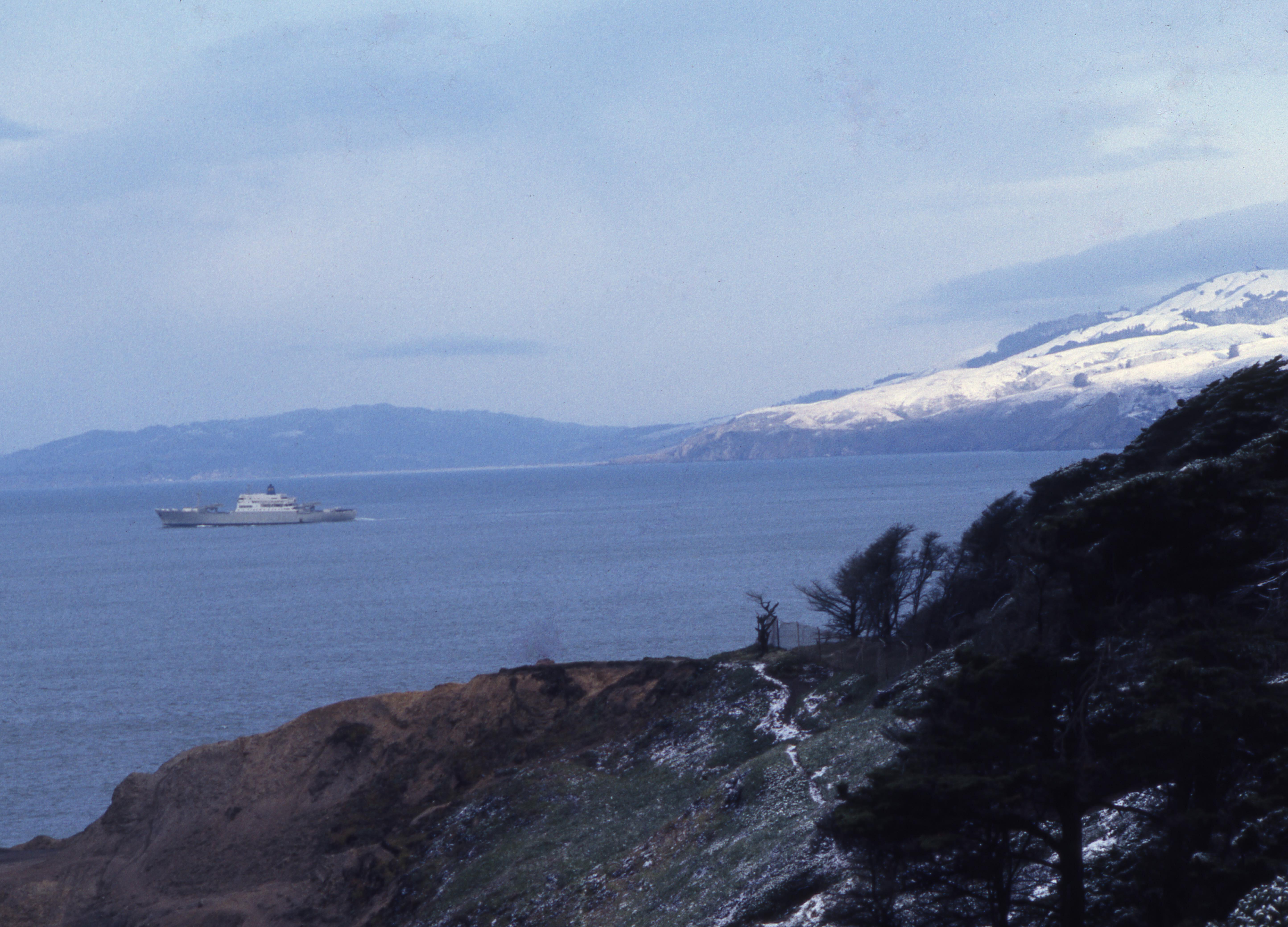 Snowy trail at Lands End