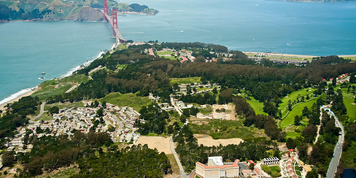 San Francisco Marathon Mile 5 - Course 2022 Landmark - Heart of the Presidio Projects | Golden Gate National Parks Conservancy