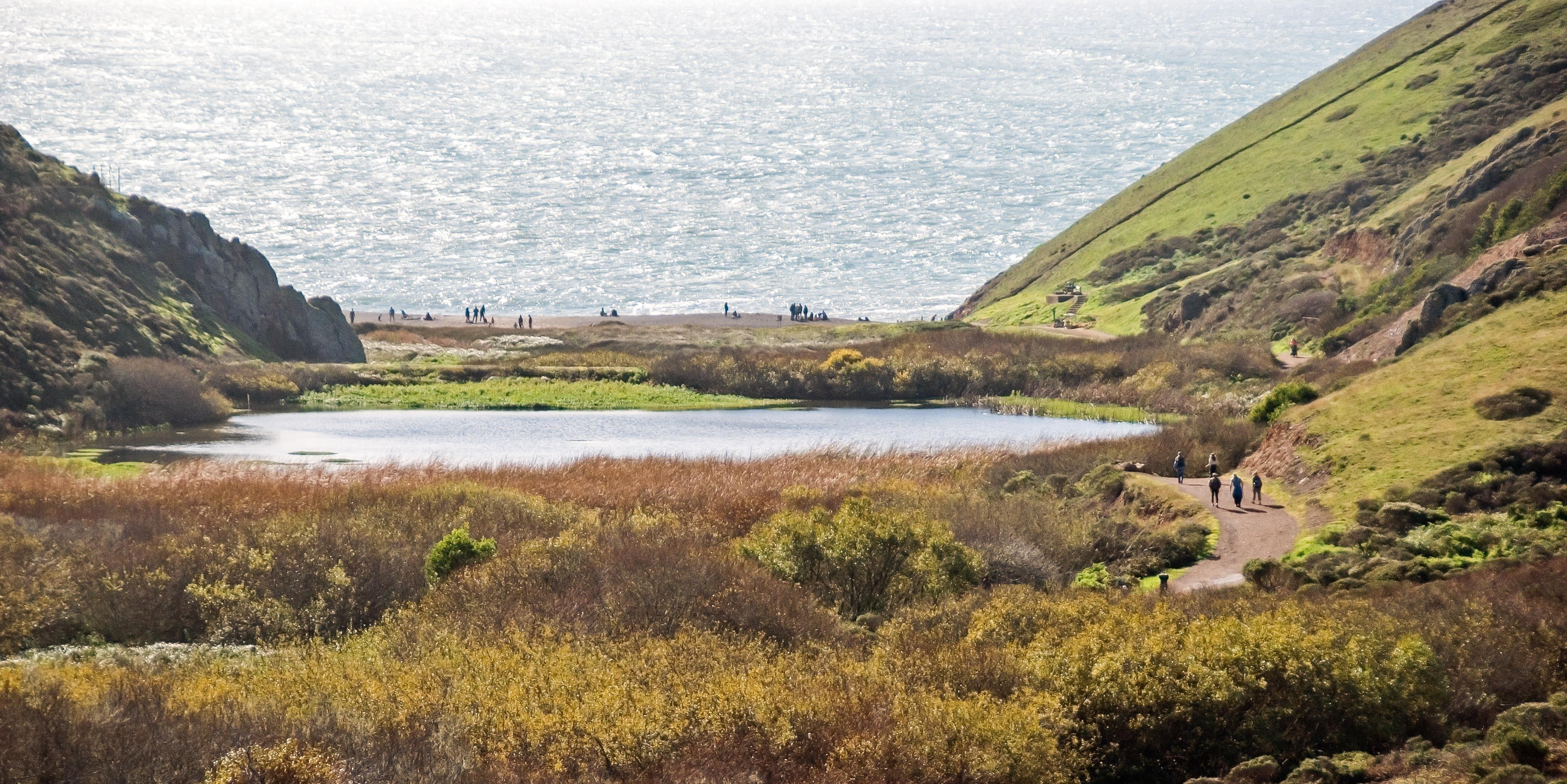 View over Tennessee Valley toward the beach and ocean