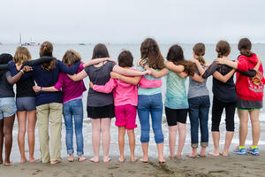 friends at beach