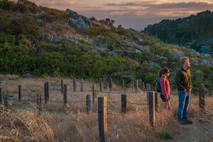 Hikers enjoy views from the Dias Ridge Trail